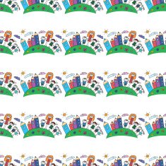 Vector seamless pattern Kids school and education N127