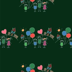 Vector seamless pattern Kids school and education N141