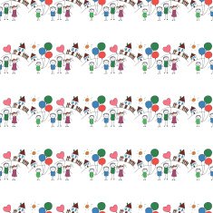 Vector seamless pattern Kids school and education N144
