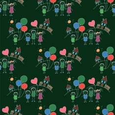 Vector seamless pattern Kids school and education N148