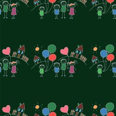 Vector seamless pattern Kids school and education N150