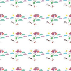 Vector seamless pattern Kids school and education N161