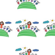 Vector seamless pattern Kids school and education N167