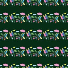 Vector seamless pattern Kids school and education N171