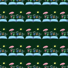 Vector seamless pattern Kids school and education N198