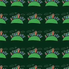 Vector seamless pattern Kids school and education N252