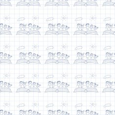 Vector seamless pattern Kids school and education N258