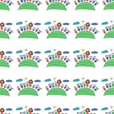 Vector seamless pattern Kids school and education N263