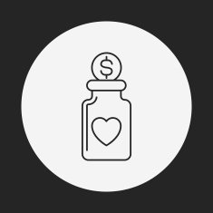 Donation line icon N87