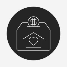 Donation line icon N117