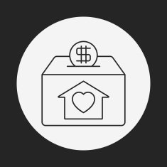 Donation line icon N119
