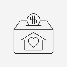 Donation line icon N120