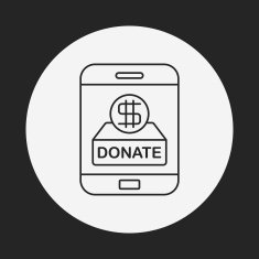 Donation line icon N147