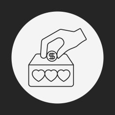 Donation line icon N151