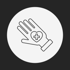 Donation line icon N155