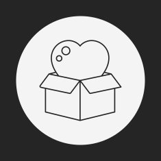 Donation line icon N175