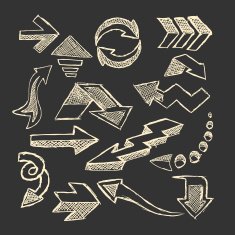 Set of sketched arrow N2