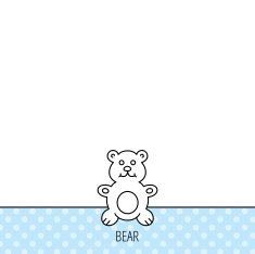 Teddy-bear icon Baby toy sign N8