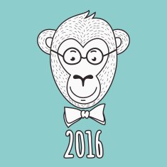 2016 Happy New Year vector card
