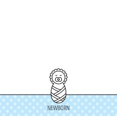 Newborn baby icon Toddler sign N9