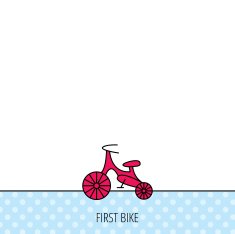 Bike icon Kids run-bike sign N7
