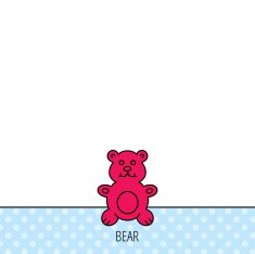 Teddy-bear icon Baby toy sign N9