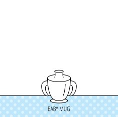 Toddler spout cup icon Baby mug sign N8