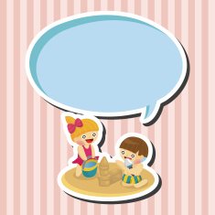 Kindergarten children theme elements N7