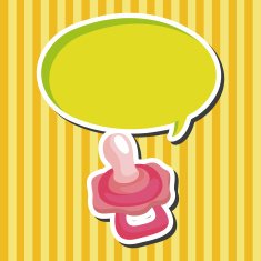 Baby pacifiers theme elements N14