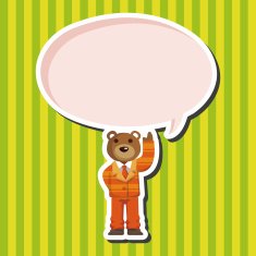animal bear worker cartoon theme elements N9