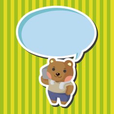 animal bear worker cartoon theme elements N10