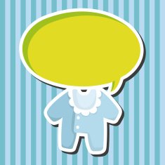 Baby clothes theme elements N24