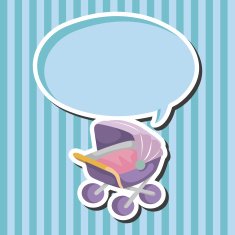Baby carriages theme elements N22