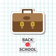 Back to school Schoolbag Exercise book background Flat