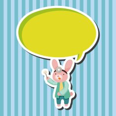 animal rabbit doctor cartoon theme elements N3