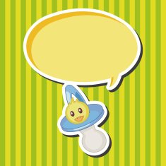 Baby pacifiers theme elements N16