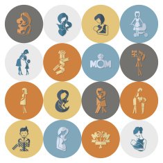 Happy Mothers Day Icons N275