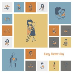 Happy Mothers Day Icons N277