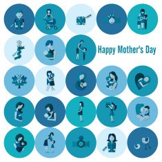 Happy Mothers Day Icons N279