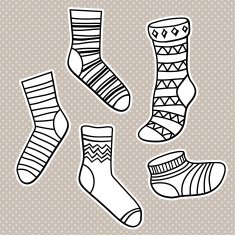 Vector set with socks N6
