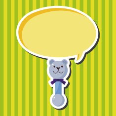 Baby rattle theme elements N23