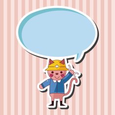 animal worker cartoon theme elements N20