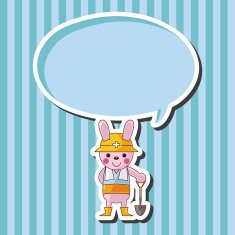 animal worker cartoon theme elements N21