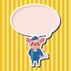 animal worker cartoon theme elements N24