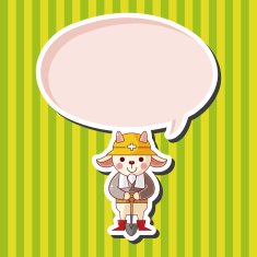 animal worker cartoon theme elements N25