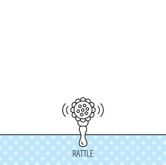 Baby rattle icon Toddler toy sign N18