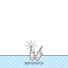 Baby monitor icon Nanny for newborn sign N8