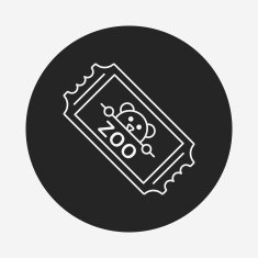 zoo ticket line icon N2