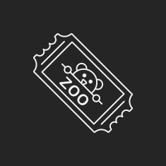 zoo ticket line icon N3