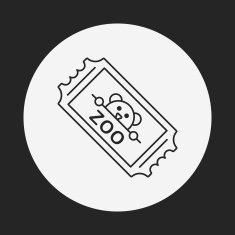 zoo ticket line icon N4